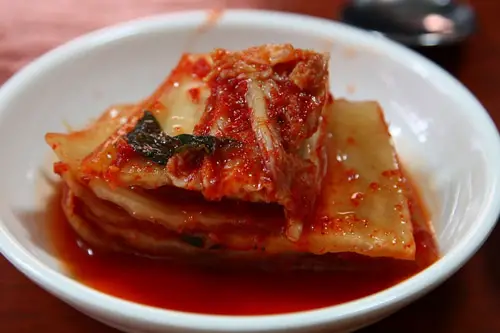 What is a good substitute for salted shrimp when making kimchi