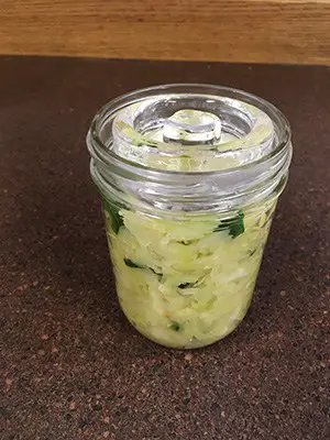 glass weight to hold down fermented vegetables