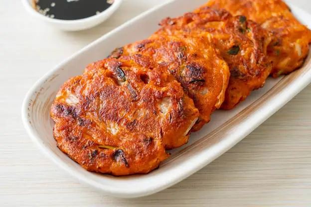 kimchi pancakes are an easy recipe to make