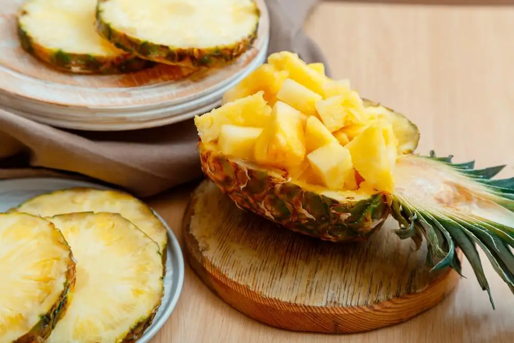 chopped pineapple